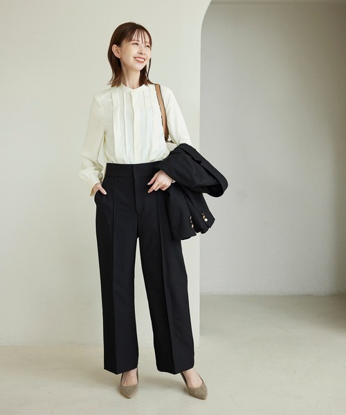 ROPE' PICNIC（ロペピクニック）の「Functionランダムタックブラウス（シャツ/ブラウス・レディース・チャコールグレー/ライトグレー/オフホワイト/ピンク系その他2・38/36）」の19枚目の写真