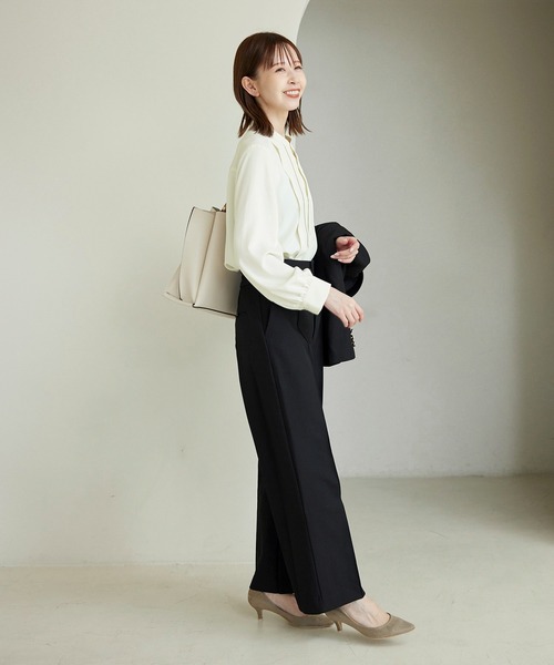 ROPE' PICNIC（ロペピクニック）の「Functionランダムタックブラウス（シャツ/ブラウス・レディース・チャコールグレー/ライトグレー/オフホワイト/ピンク系その他2・38/36）」の20枚目の写真