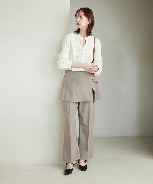 ROPE' PICNIC（ロペピクニック）の「Functionランダムタックブラウス（シャツ/ブラウス・レディース・チャコールグレー/ライトグレー/オフホワイト/ピンク系その他2・38/36）」の15枚目の写真