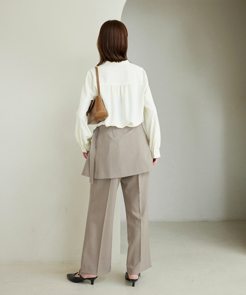 ROPE' PICNIC（ロペピクニック）の「Functionランダムタックブラウス（シャツ/ブラウス・レディース・チャコールグレー/ライトグレー/オフホワイト/ピンク系その他2・38/36）」の16枚目の写真