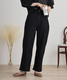 ストレート パンツ テーラードジャケット」に該当するブラック
