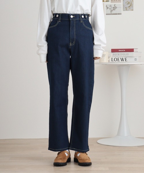 A.N.L(エーエヌエル レーベル)の「A.N.L ストレッチデニムストレートパンツ(デニムパンツ・レディース・ブラック/ダークネイビー・38)」の18枚目の写真