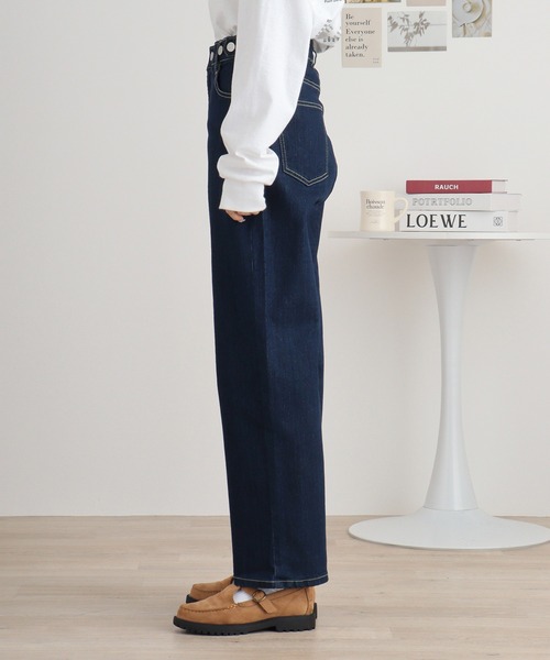A.N.L(エーエヌエル レーベル)の「A.N.L ストレッチデニムストレートパンツ(デニムパンツ・レディース・ブラック/ダークネイビー・38)」の17枚目の写真