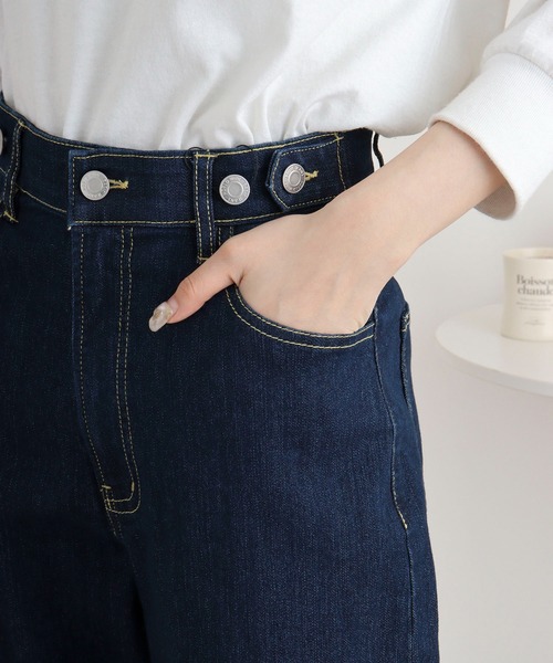 A.N.L(エーエヌエル レーベル)の「A.N.L ストレッチデニムストレートパンツ(デニムパンツ・レディース・ブラック/ダークネイビー・38)」の14枚目の写真
