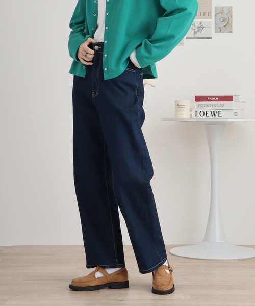 A.N.L(エーエヌエル レーベル)の「A.N.L ストレッチデニムストレートパンツ(デニムパンツ・レディース・ブラック/ダークネイビー・38)」の10枚目の写真
