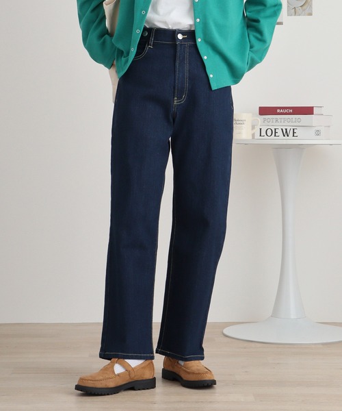 A.N.L(エーエヌエル レーベル)の「A.N.L ストレッチデニムストレートパンツ(デニムパンツ・レディース・ブラック/ダークネイビー・38)」の9枚目の写真