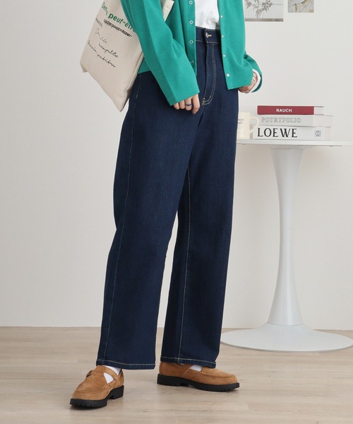 A.N.L(エーエヌエル レーベル)の「A.N.L ストレッチデニムストレートパンツ(デニムパンツ・レディース・ブラック/ダークネイビー・38)」の8枚目の写真