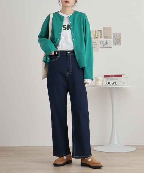 A.N.L(エーエヌエル レーベル)の「A.N.L ストレッチデニムストレートパンツ(デニムパンツ・レディース・ブラック/ダークネイビー・38)」の7枚目の写真