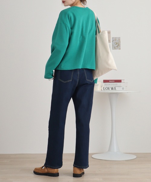 A.N.L(エーエヌエル レーベル)の「A.N.L ストレッチデニムストレートパンツ(デニムパンツ・レディース・ブラック/ダークネイビー・38)」の6枚目の写真