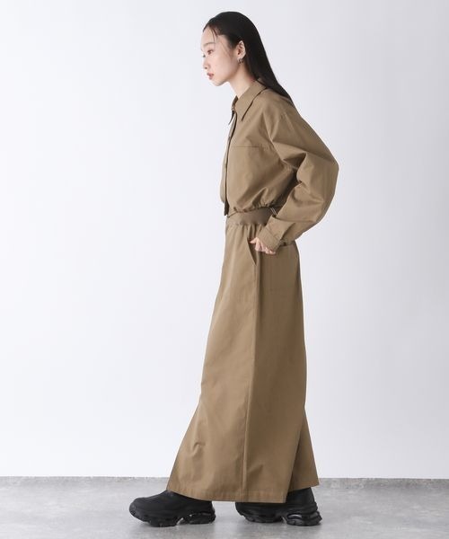 JEANASIS（ジーナシス）の「ドロストワークシャツジャケット2P/152594（セットアップ・レディース・ブラック/ブラウン・FREE）」の4枚目の写真