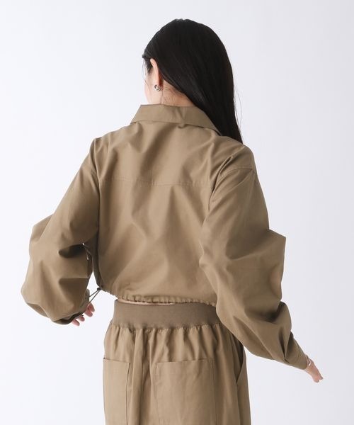 JEANASIS（ジーナシス）の「ドロストワークシャツジャケット2P/152594（セットアップ・レディース・ブラック/ブラウン・FREE）」の7枚目の写真