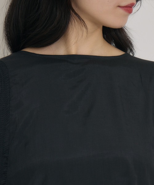 KATHARINE ROSS(キャサリンロス)の「【KATHARINE ROSS】キュプラ混ステッチギャザーブラウス(シャツ/ブラウス・レディース・グリーン/ブラック・MEDIUM)」の20枚目の写真