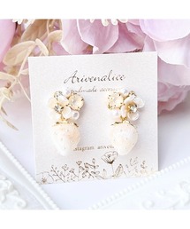 【Arivenalice】全11色 milky strawberry フラワービジュー ピアス(MA)