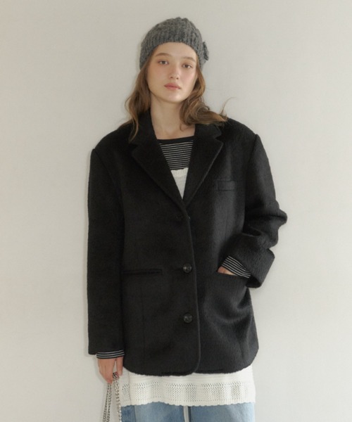 giunon オーバーシャギージャケット over shaggy jacket coat / オーバーシャギージャケットコート