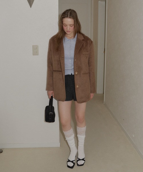 over shaggy jacket coat / オーバーシャギージャケットコート