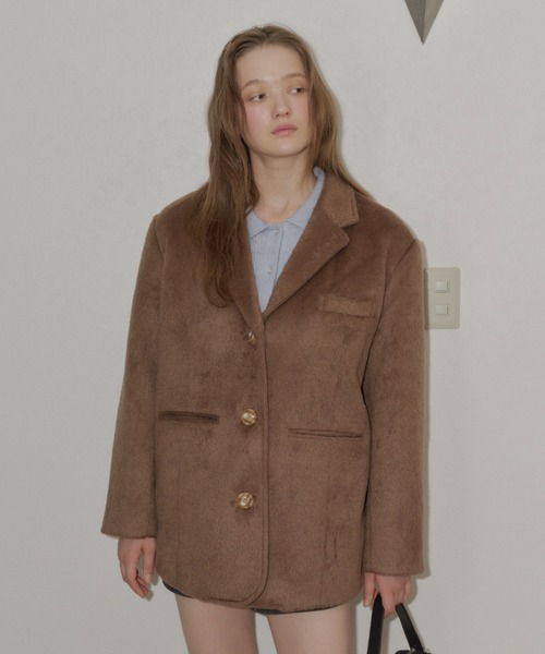 giunon オーバーシャギージャケットコート over shaggy jacket coat / オーバーシャギージャケットコート