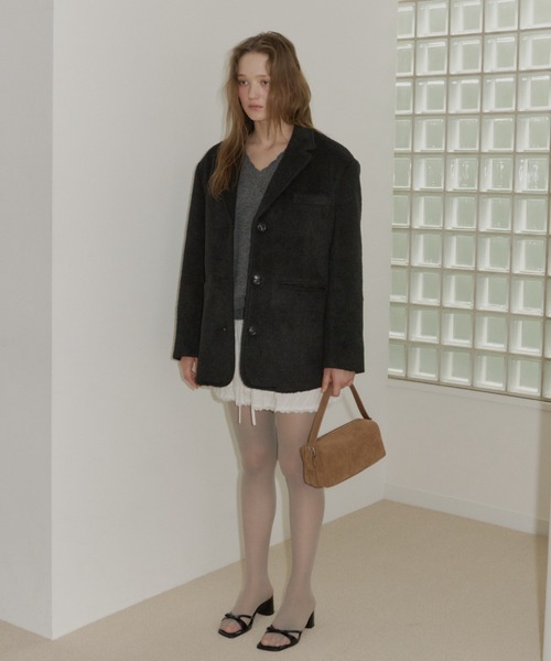 over shaggy jacket coat / オーバーシャギージャケットコート