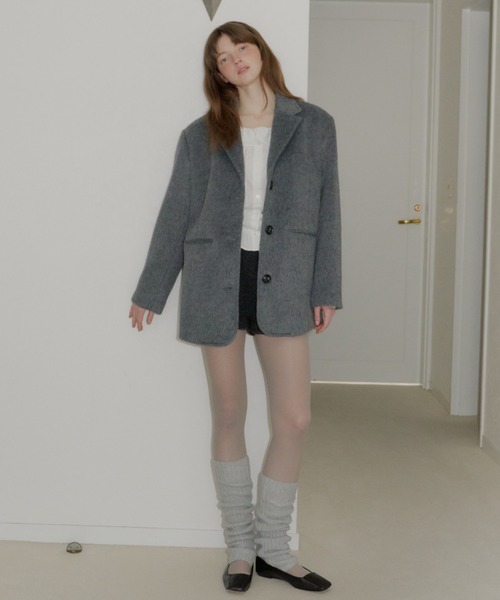 over shaggy jacket coat / オーバーシャギージャケットコート