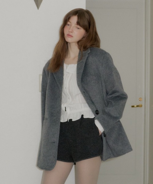 セール】over shaggy jacket coat / オーバーシャギージャケットコート