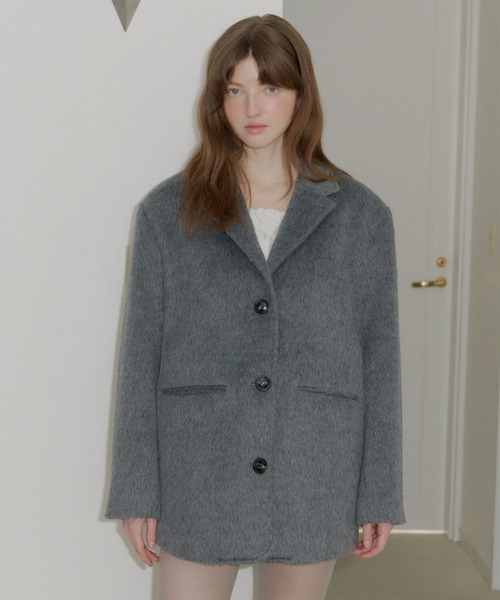 over shaggy jacket coat / オーバーシャギージャケットコート