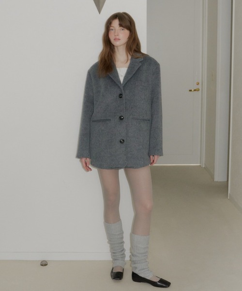 over shaggy jacket coat / オーバーシャギージャケットコート