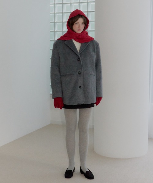 over shaggy jacket coat / オーバーシャギージャケットコート