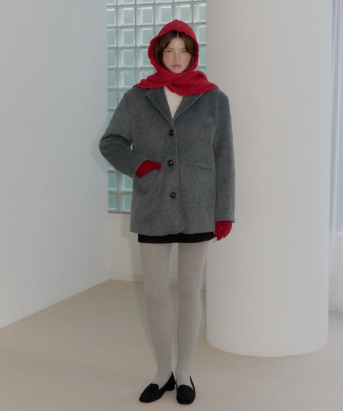 over shaggy jacket coat / オーバーシャギージャケットコート