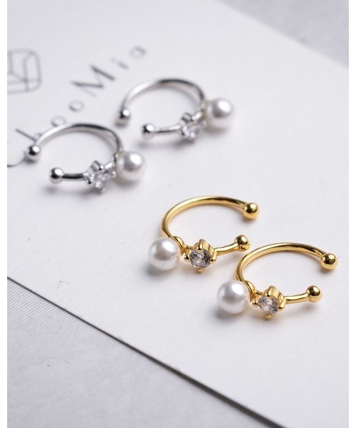 ChooMia（チュミア）の「パール×ストーンミニイヤーカフ（イヤーカフ・レディース・ゴールド/シルバー・FREE）」の8枚目の写真