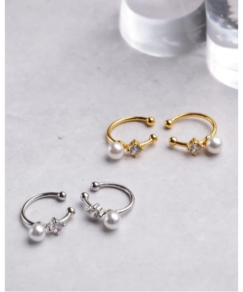 ChooMia（チュミア）の「パール×ストーンミニイヤーカフ（イヤーカフ・レディース・ゴールド/シルバー・FREE）」の9枚目の写真