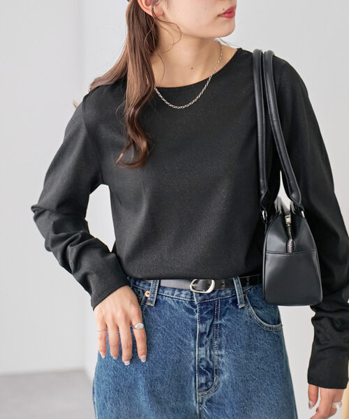 ラメロングスリーブ《WEB限定カラーあり》（Tシャツ/カットソー