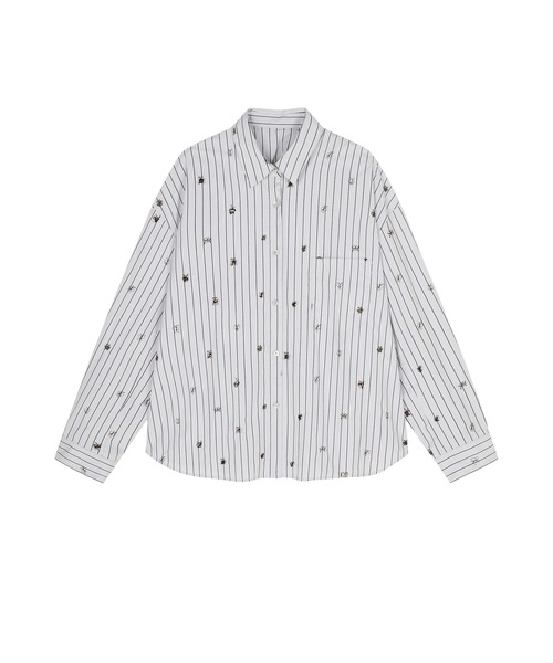 【セール】3D Butterfly Embroidered Shirt / バタフライシャツ(シャツ/ブラウス)|JNBY(ジェーエヌビーワイ) 【セール】3D Butterfly Embroidered Shirt / バタフライシャツ(シャツ/ブラウス)|JNBY(ジェーエヌビーワイ)