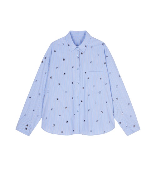 【セール】3D Butterfly Embroidered Shirt / バタフライシャツ(シャツ/ブラウス)|JNBY(ジェーエヌビーワイ) 【セール】3D Butterfly Embroidered Shirt / バタフライシャツ(シャツ/ブラウス)|JNBY(ジェーエヌビーワイ)