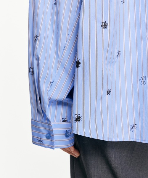 【セール】3D Butterfly Embroidered Shirt / バタフライシャツ(シャツ/ブラウス)|JNBY(ジェーエヌビーワイ) 【セール】3D Butterfly Embroidered Shirt / バタフライシャツ(シャツ/ブラウス)|JNBY(ジェーエヌビーワイ)