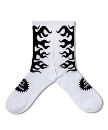 THE MILES(ザ マイルズ)のCookman クックマン ソックス Crew Socks  Flame ファイアーパターン ソックス(ソックス/靴下)