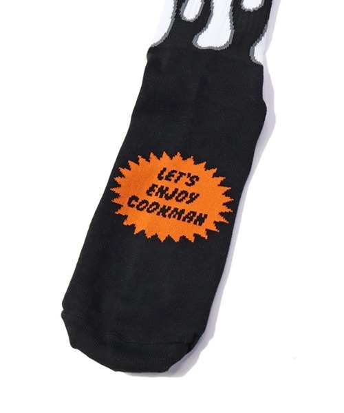COOKMAN(クックマン)の「Cookman クックマン ソックス Crew Socks Flame ファイアーパターン ソックス(ソックス/靴下・メンズ・ブラック×グレー/ブラック×ホワイト/ブルー/ホワイト×ブラック/ブラック×レッド/ブラック×ブラック/ブラック×ブルー・FREE)」の12枚目の写真