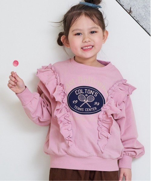 Life Support Products（ライフサポートプロダクツ）の「ボリュームフリルスウェット（スウェット・キッズ・グリーン/オフホワイト/ライトピンク/ブラウン・100/130/120/95/90/80/110/150/140）」の4枚目の写真