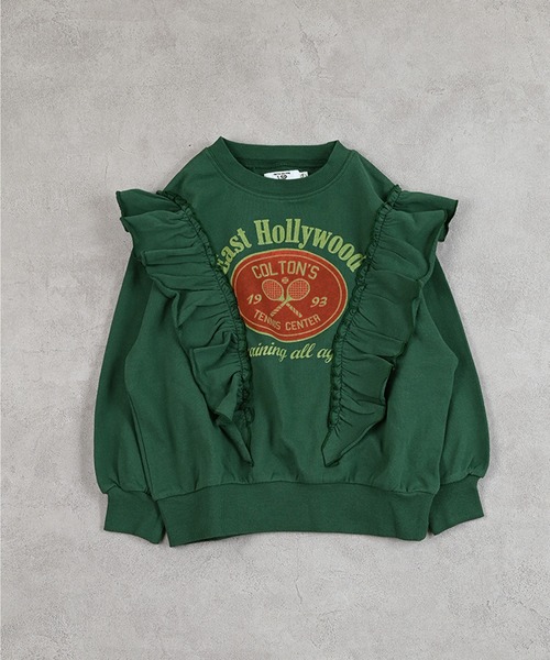 Life Support Products（ライフサポートプロダクツ）の「ボリュームフリルスウェット（スウェット・キッズ・グリーン/オフホワイト/ライトピンク/ブラウン・100/130/120/95/90/80/110/150/140）」の3枚目の写真