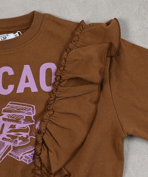 Life Support Products（ライフサポートプロダクツ）の「ボリュームフリルスウェット（スウェット・キッズ・グリーン/オフホワイト/ライトピンク/ブラウン・100/130/120/95/90/80/110/150/140）」の10枚目の写真