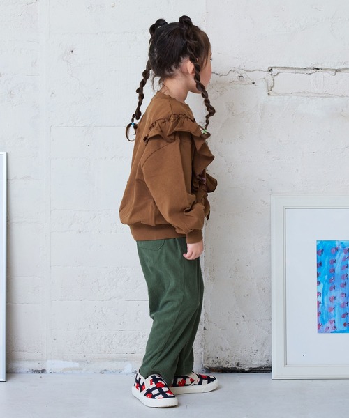 Life Support Products（ライフサポートプロダクツ）の「ボリュームフリルスウェット（スウェット・キッズ・グリーン/オフホワイト/ライトピンク/ブラウン・100/130/120/95/90/80/110/150/140）」の19枚目の写真