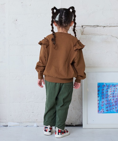 Life Support Products（ライフサポートプロダクツ）の「ボリュームフリルスウェット（スウェット・キッズ・グリーン/オフホワイト/ライトピンク/ブラウン・100/130/120/95/90/80/110/150/140）」の21枚目の写真