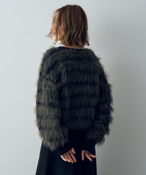 【セール】フェザーボーダーニット（ニット/セーター）｜YECCA VECCA（イェッカヴェッカ）