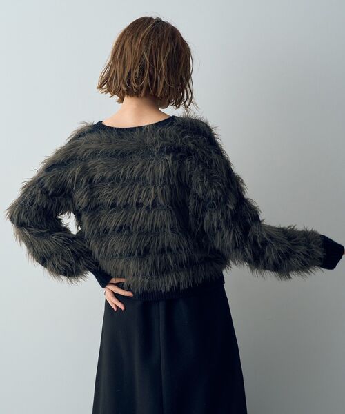 【セール】フェザーボーダーニット（ニット/セーター）｜YECCA VECCA（イェッカヴェッカ）