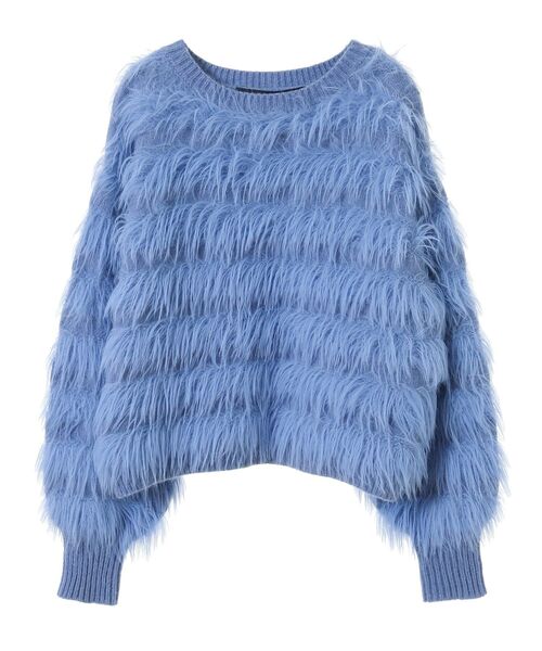 【セール】フェザーボーダーニット（ニット/セーター）｜YECCA VECCA（イェッカヴェッカ）