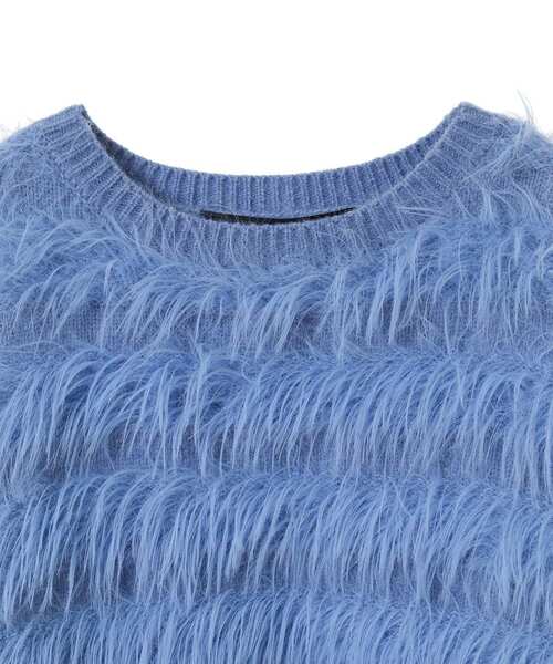 【セール】フェザーボーダーニット（ニット/セーター）｜YECCA VECCA（イェッカヴェッカ）