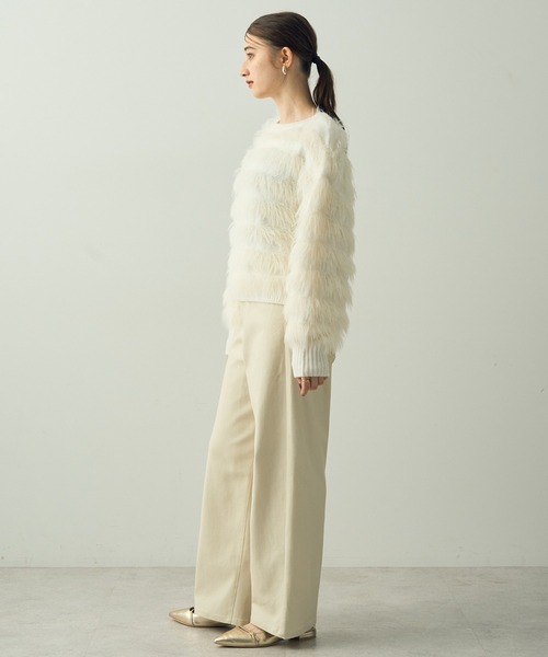 【セール】フェザーボーダーニット（ニット/セーター）｜YECCA VECCA（イェッカヴェッカ）