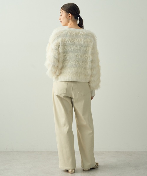 【セール】フェザーボーダーニット（ニット/セーター）｜YECCA VECCA（イェッカヴェッカ）