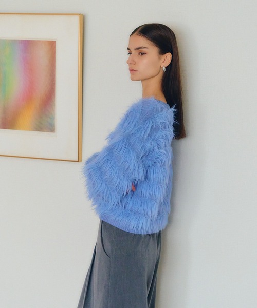 【セール】フェザーボーダーニット（ニット/セーター）｜YECCA VECCA（イェッカヴェッカ）