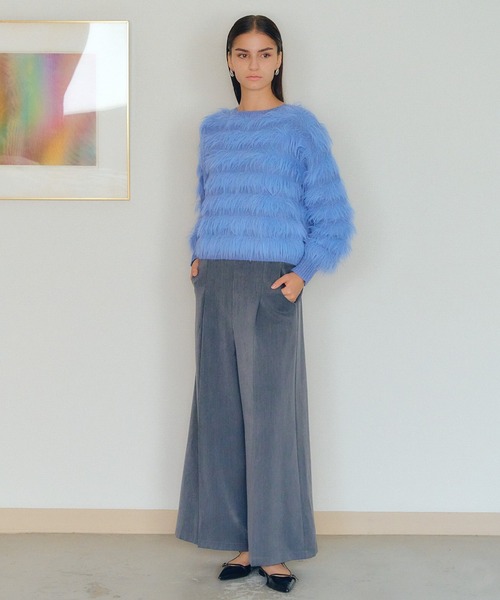 【セール】フェザーボーダーニット（ニット/セーター）｜YECCA VECCA（イェッカヴェッカ）