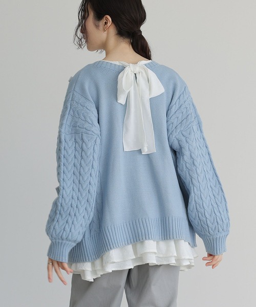 somari imagination(ソマリ イマジネーション)の「前後2wayボウタイチュニックブラウス(シャツ/ブラウス・レディース・ブラック/オフホワイト・2/1)」の13枚目の写真