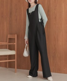 Bab（バブ）の「【S・Mサイズ展開】サイドリボンオールインワン（つなぎ/オールインワン）」